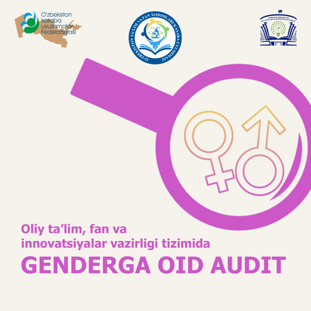 Oliy ta’lim, fan va innovatsiyalar vazirligi tizimida Genderga oid audit o‘tkaziladi